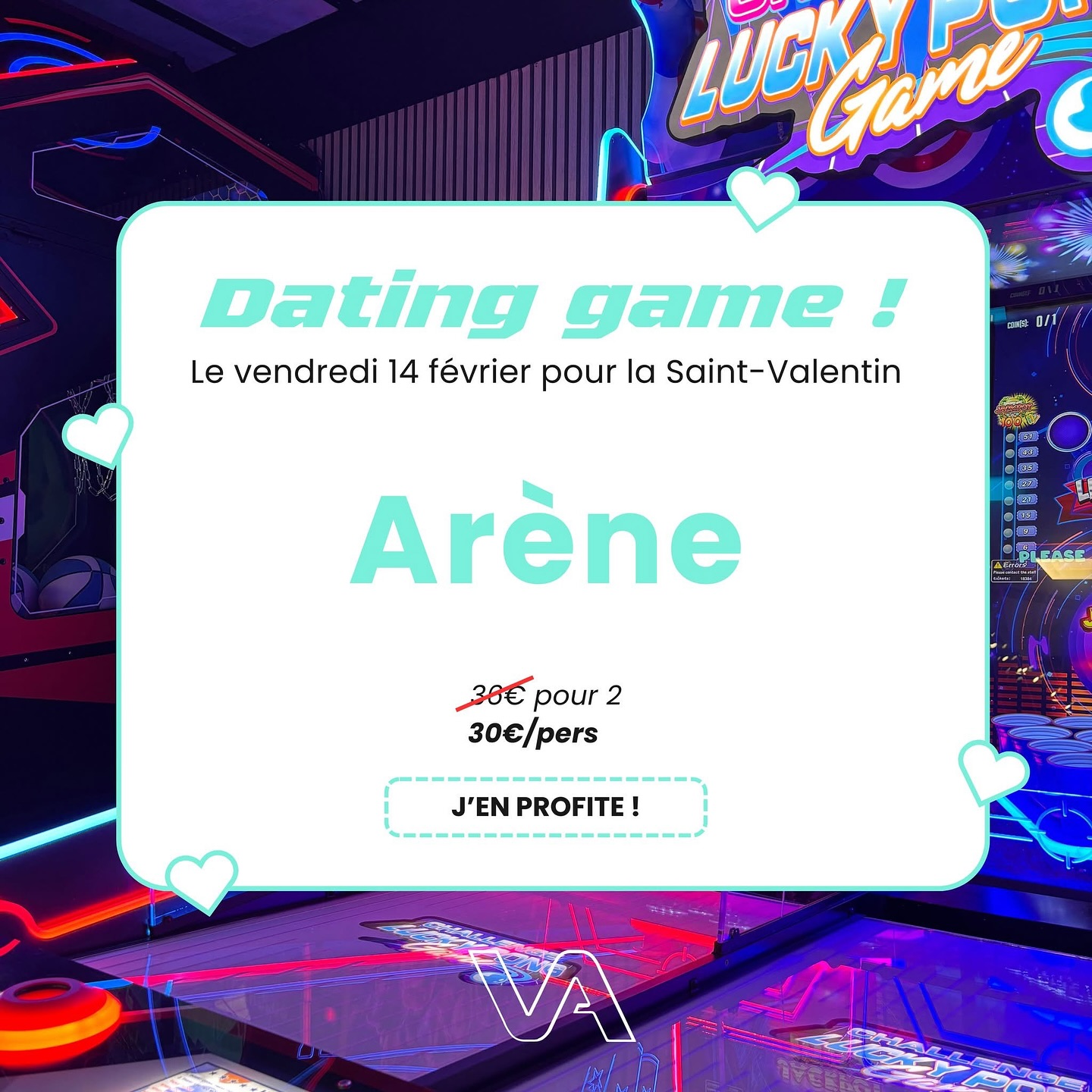 Saint-Valentin 2025 à Nevers - l'offre spéciale Arène Free roaming